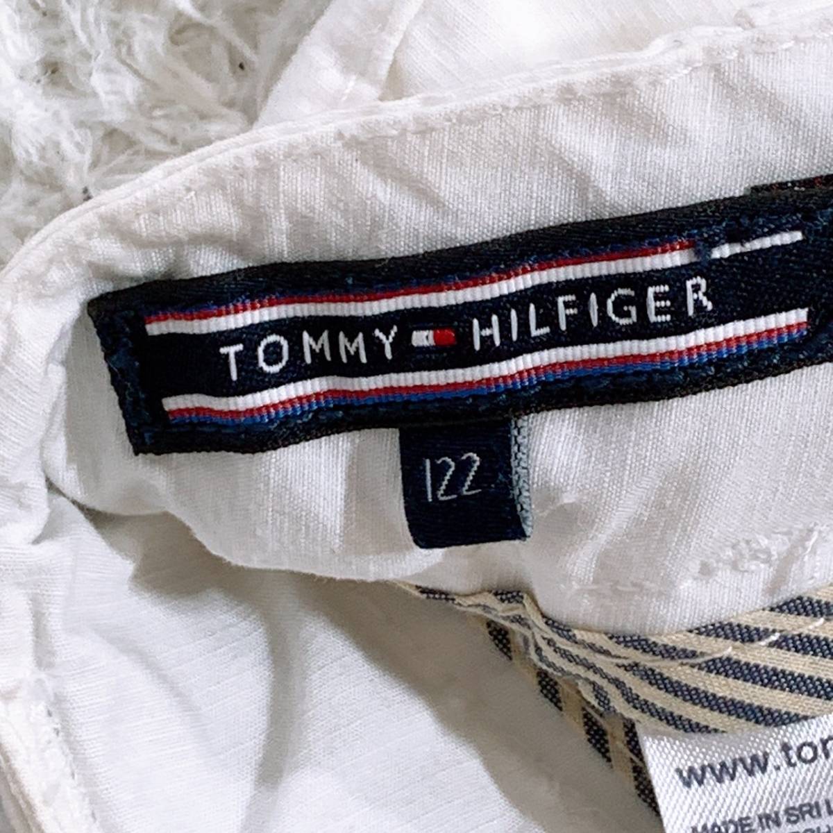 キッズ122 TOMMY HILFIGER 短パンツ 白 ホワイト アクティブ カジュアル 7ポケット トミーヒルフィガー 【12936】