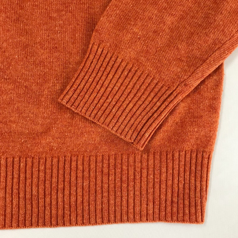 【13081】 LACOSTE ラコステ セーター サイズ4 / 約M オレンジ フルジッパー シンプル ラグジュアリー 上質 暖かい メンズ