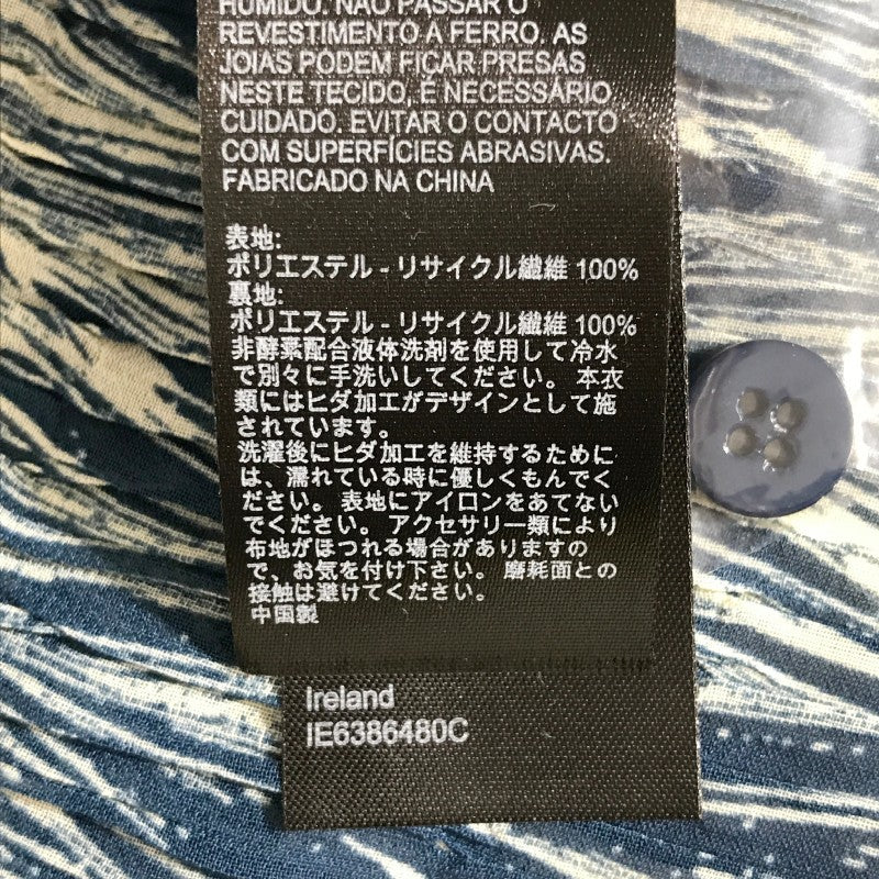 【13402】 新古品 WHISTLES ウィッスルズ ロングワンピース サイズ40 / 約L ブルー マーブル ストライプ 総柄 オシャレ レディース