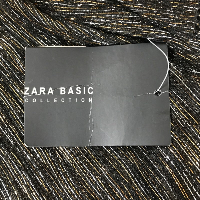 【13769】 新古品 ZARA BASIC ザラベーシック トップス サイズM ブラック タグ付き クロップド丈 オフショルダー オシャレ レディース
