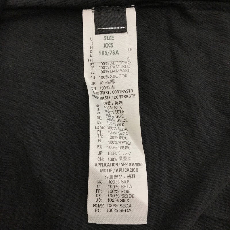 【13782】 新古品 DIESEL ディーゼル 七分袖Tシャツ カットソー サイズXXS ブラック カジュアル 胸プリント ロング丈 レディース
