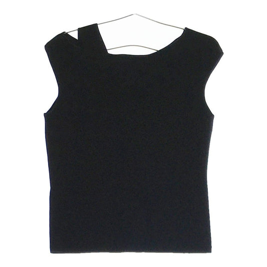【13897】 EMMELREFINES エメルリファインズ Tシャツ 半袖 フリー ブラック 黒 シンプル おしゃれ カジュアル ノースリーブ