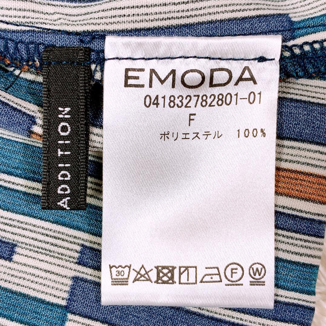 【13975】 EMODA エモダ トップス ノースリーブブラウス 2way ビスチェ フリーサイズ 美品 上品 総柄 ノースリーブ エレガント 可愛い