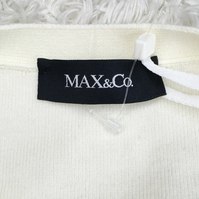 【14130】 新古品 MAX&Co. マックスアンドコー カーディガン サイズL ホワイト Vネック 羽織り ニット キレイめ レディース