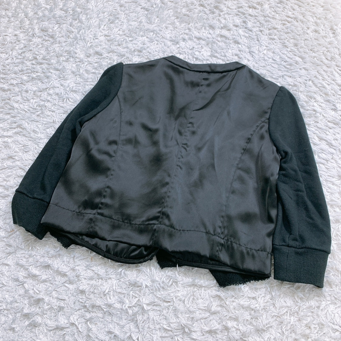 レディース DOUBLE STANDARD CLOTHING ジャケット 黒 ブラック コットン100 オケージョン ダブル スタンダード クロージング 【14203】