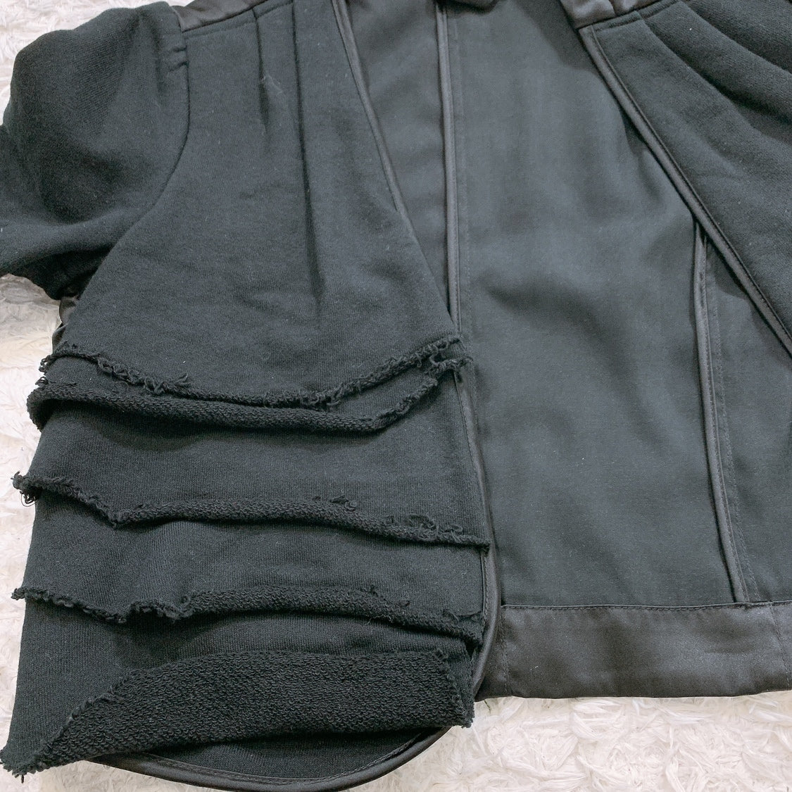 レディース DOUBLE STANDARD CLOTHING ジャケット 黒 ブラック コットン100 オケージョン ダブル スタンダード クロージング 【14203】