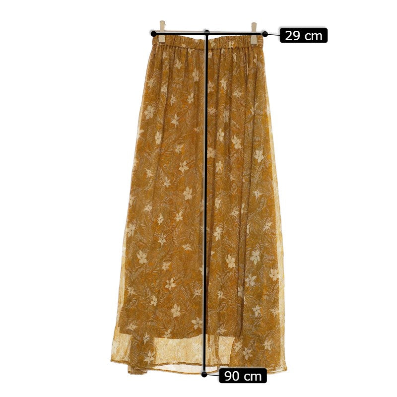 【14283】 AZUL by moussy アズールバイマウジー ロングスカート サイズM ブラウン カジュアル シンプル 花柄 上品 レディース