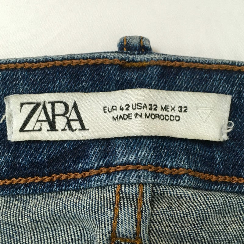 【14375】 ZARA ザラ デニム ジーンズ ジーパン サイズ32 / 約L ブルー シンプル カジュアル スキニー 5ポケット レディース