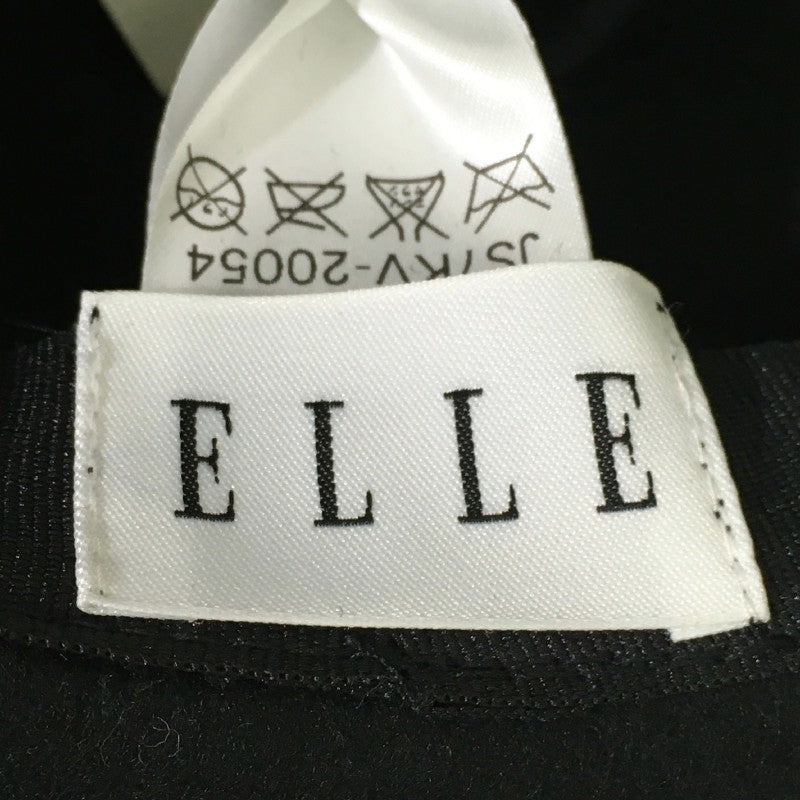 【14422】 新古品 ELLE エル ハット 帽子 サイズ38 / 約M ブラック 毛100% カッコいい オシャレ スタイリッシュ レディース 定価5490円