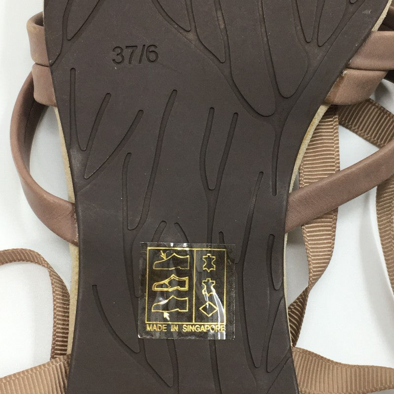 【14436】 新古品 HUMAN WOMAN ヒューマンウーマン サンダル 靴 サイズ24.0cm ベージュ MALUO 涼しげ リゾート レディース 定価20000円