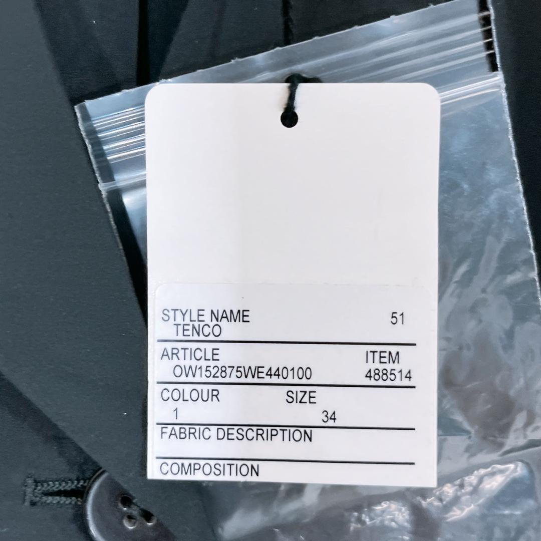 【14485】 新品 JILSANDER ジルサンダー トップス ジャケット テーラードジャケット 34 XSサイズ相当 ブラック 黒 新品未使用 シャツ素材