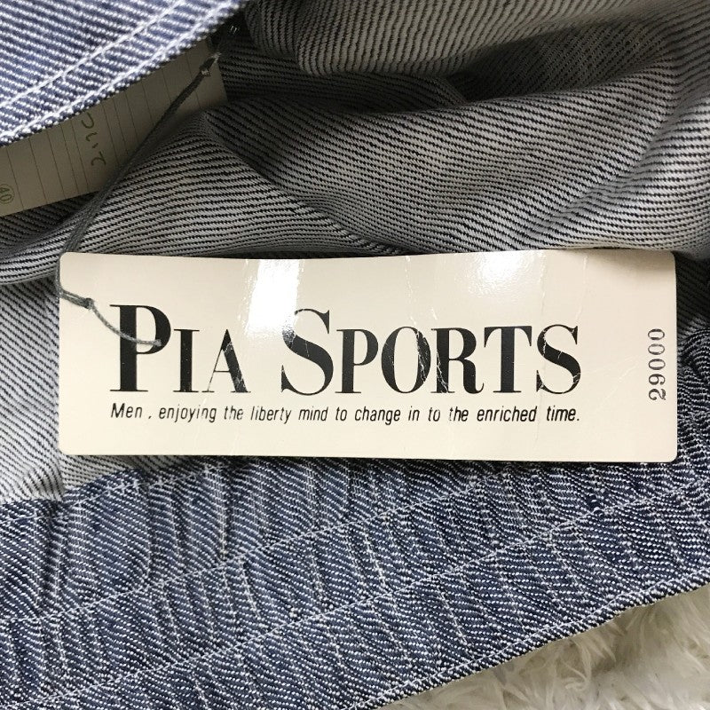 【14550】 PIA SPORTS ピアスポーツ ベスト サイズ3 / 約L グレー ジレ 機能性ポケット クルーネック カジュアル コットンツイル メンズ