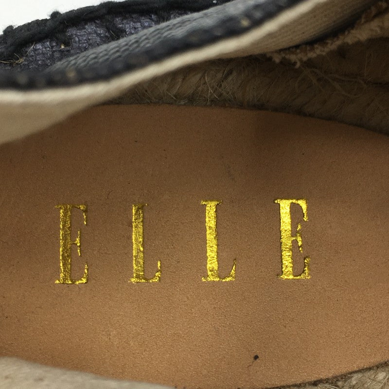 【14570】 新古品 ELLE エル スニーカー 靴 サイズ40 ブラック サイズ24.5cm相当 シンプル スタイリッシュ カジュアル メンズ 定価6990円