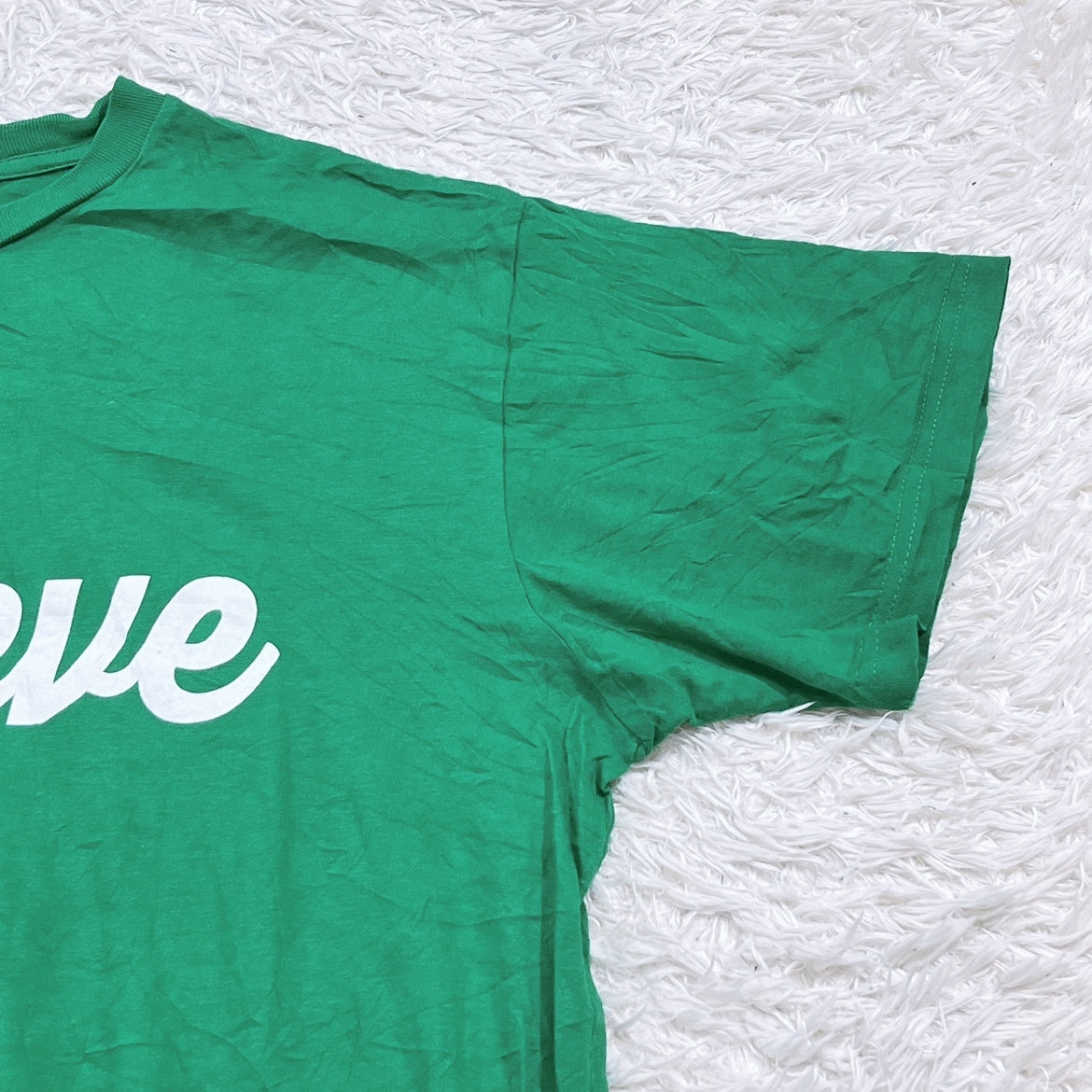メンズF BRISCO Tシャツ グリーン 緑 半袖 Uネック シンプル プリント カジュアル ブリスコ 【14607】