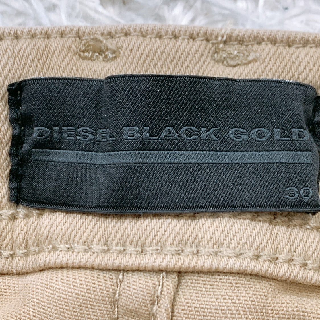 新品 メンズ30 DIESEL BLACK GOLD カジュアルパンツ シンプル 無地 ベージュ タグ付き ディーゼル ブラック ゴールド 【14626】