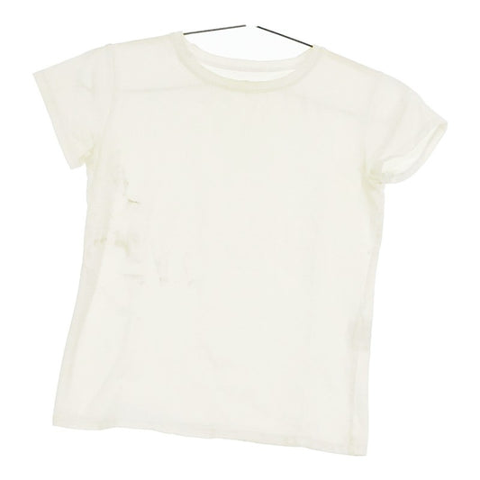 レディース2 theory Tシャツ ホワイト 白 半袖 無地 シンプル 訳アリ品 Uネック 薄手 ソフト セオリー 【14664】