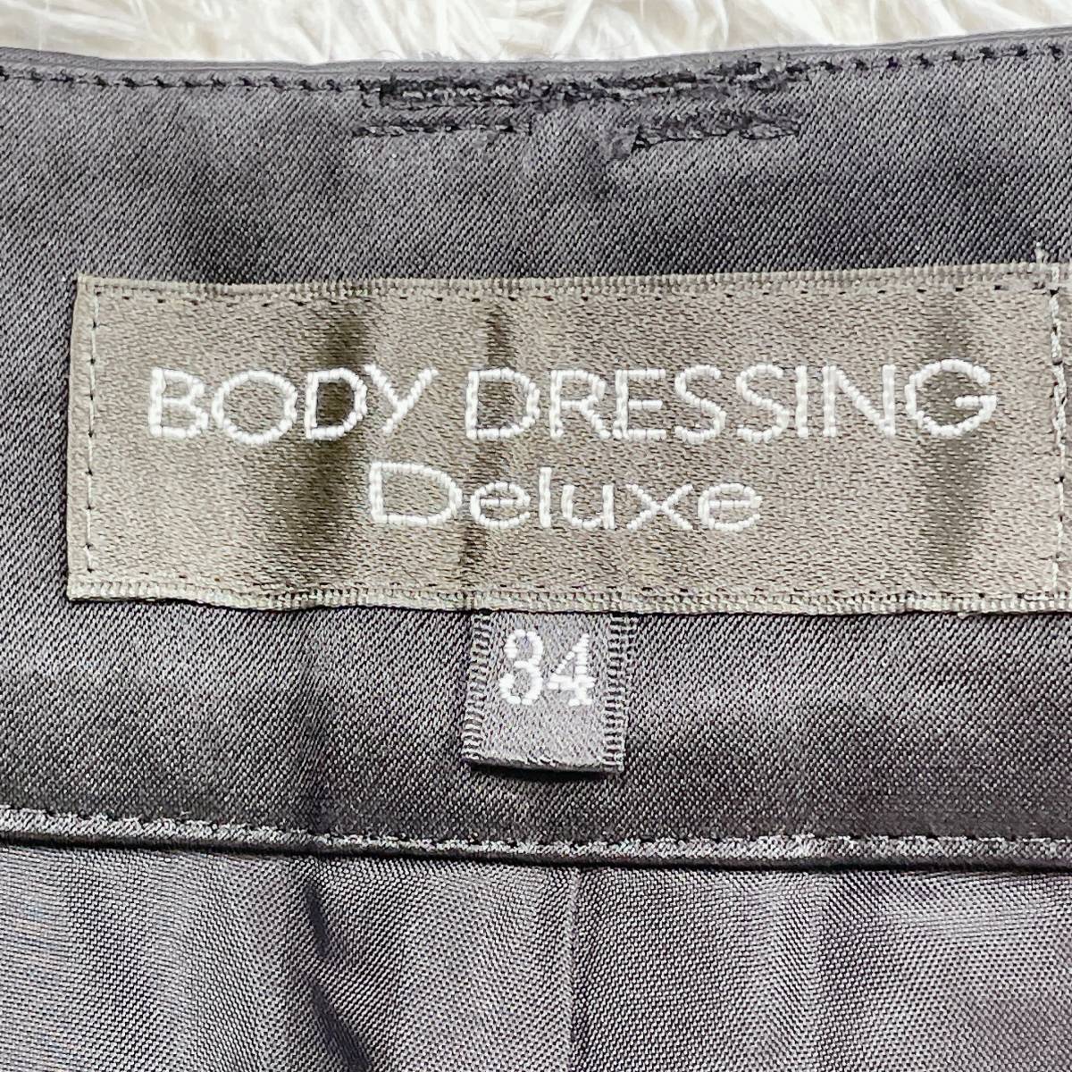 美品 レディース34 BODY DRESSING Deluxe ボトムス ブラック キュロットパンツ ショーパン シンプル 裏地 ボディドレッシング【14682】
