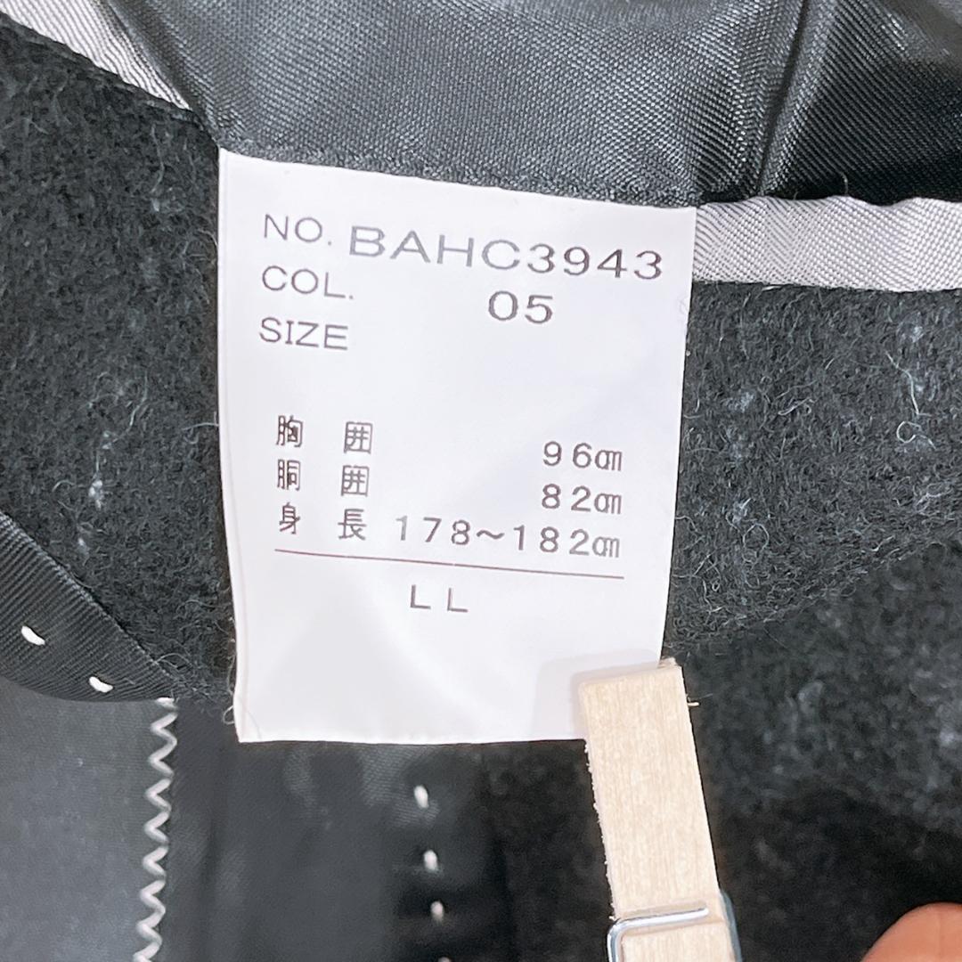 【14691】 VISARUNO ビサルノ ステンカラーコート XL ブラック 黒 フォーマル オケージョン イベント きれいめ シンプル 長袖 無地