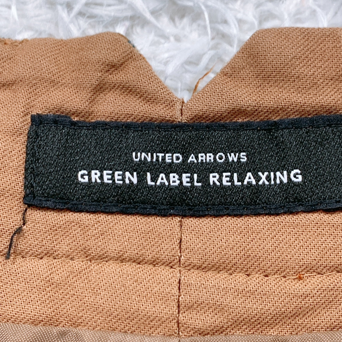 レディースL 40 green label relaxing パンツ 茶 ブラウン チェック柄 ポリエステル100 グリーンレーベル リラクシング 【14740】