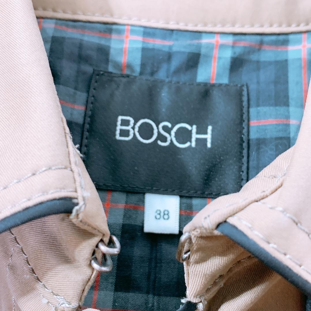 【14784】 BOSCH ボッシュ アウター コート トレンチコート トレンチ ブラウン 茶色 ベージュ Mサイズ シンプル カジュアル ロングコート