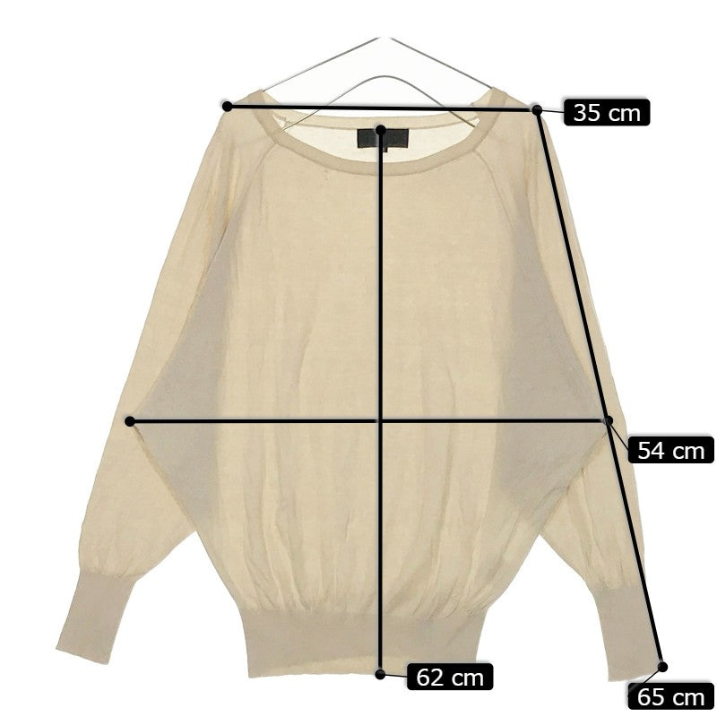 【14806】 UNTITLED アンタイトル セーター サイズ2 / 約M ベージュ シンプル オシャレ ゆったり感 フォーマル 上品 レディース