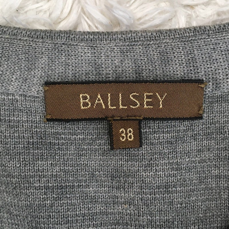 【14900】 BALLSEY ボールジー コート サイズ38 / 約M グレー シンプル 無地 都会的 かっこいい オシャレ あたたかい レディース
