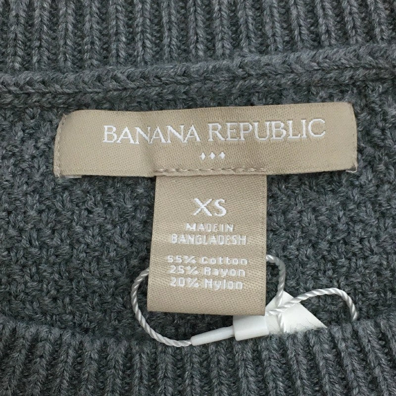 【15003】 新古品 Banana Republic バナナリパブリック セーター サイズXS グレー シンプル カジュアル 重ね着 レディース 定価7000円