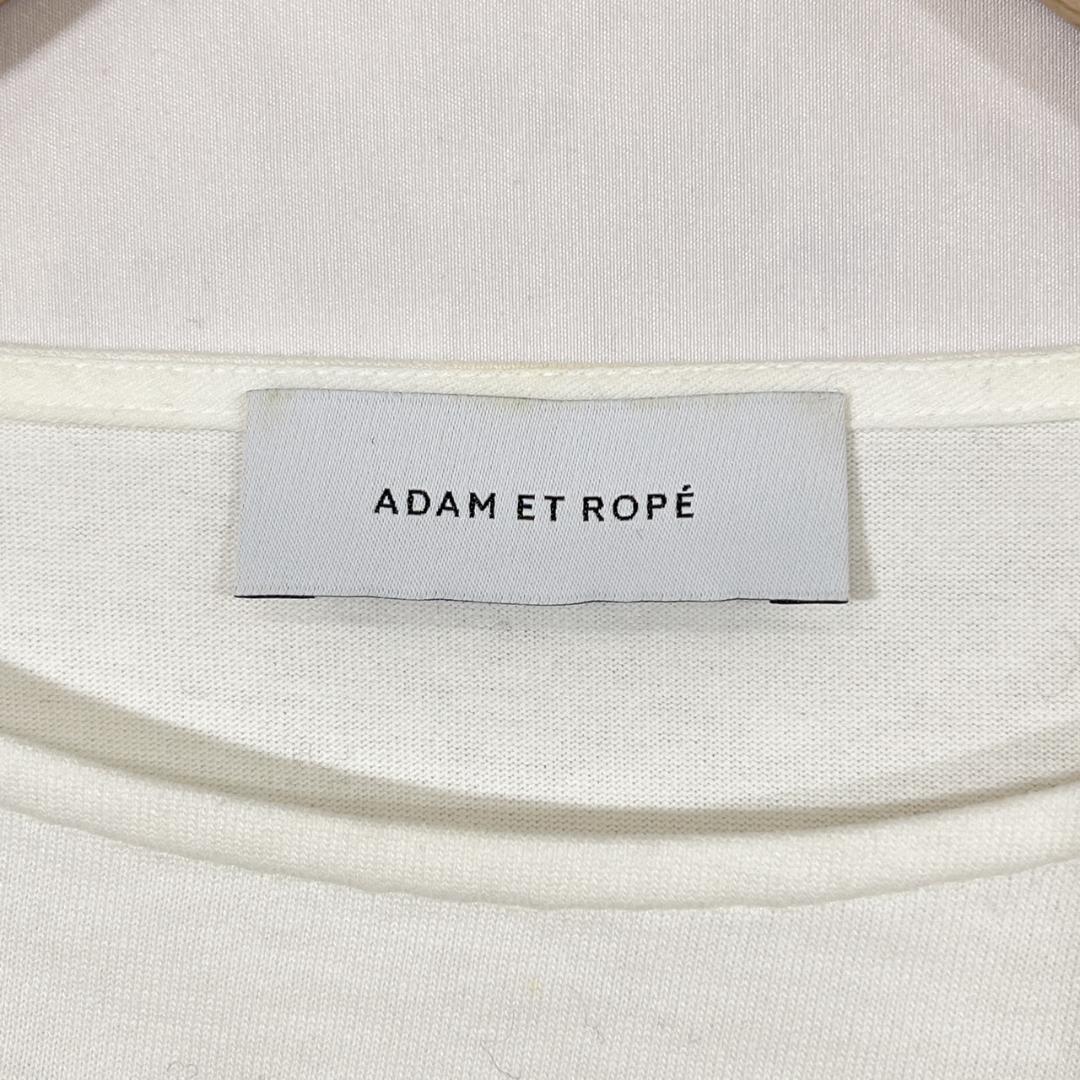 【15064】 ADAM ET ROPE' ロペ Tシャツ ノースリーブ F ホワイト 白 おしゃれ カジュアル シンプル 無地 春夏 SS