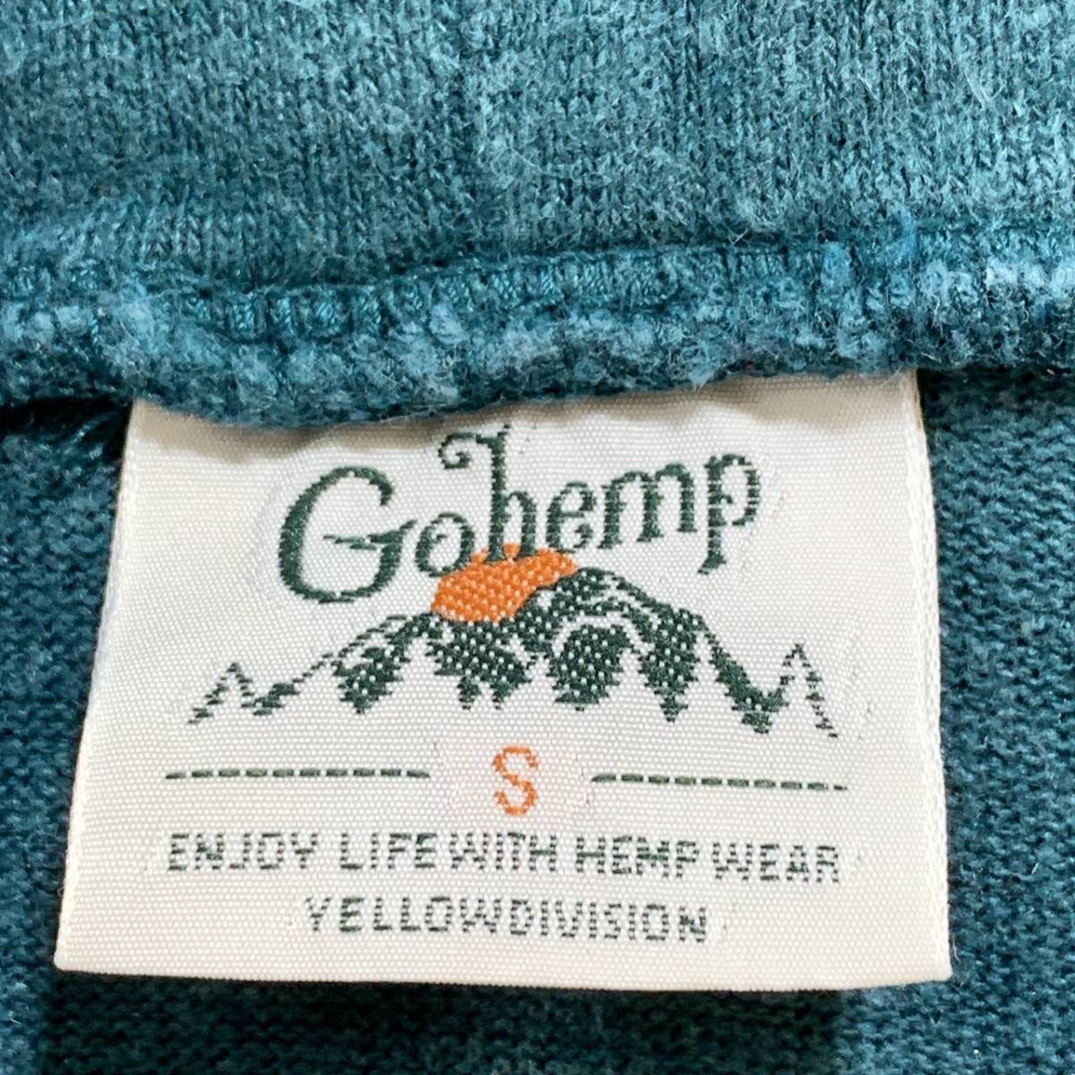 レディースS Gohemp 長袖パーカー ライトグリーン カジュアル お洒落 シンプル ゴーヘンプ 【15071】