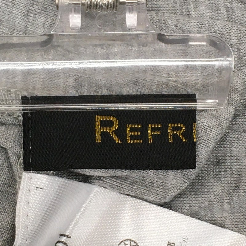 【15553】 新古品 REFRESHING リフレッシング ポンチョ サイズ38 / 約M グレー シンプル フード 裾後ろゴム レディース 定価13650円