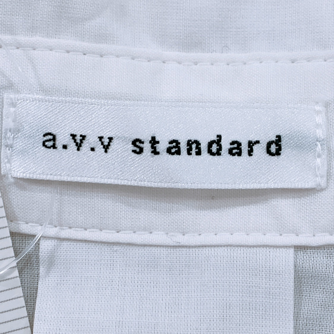 レディースS a.v.v standard 長袖シャツ 白 ホワイト タグ付き ポリエステル コットン キュプラ アヴェヴェスタンダード 【15676】