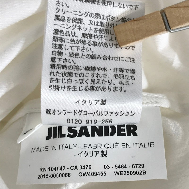 【15710】 新古品 JIL SANDER ジルサンダー ロングワンピース サイズ34 / 約XS(SS) ホワイト シャツワンピ 襟付き レディース 定価180000円
