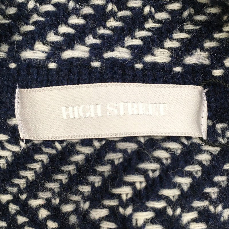 【15736】 HIGH STREET ハイストリート アウター サイズL ネイビー シンプル おしゃれ かっこいい ゆったり感 暖かい メンズ