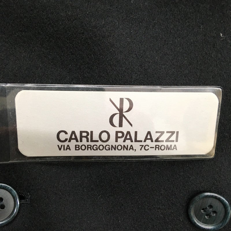 【15742】 新古品 Carlos Falchi カルロスファルチ アウター サイズM ブラック シンプル ゆったり感 フォーマル レディース 定価130000円
