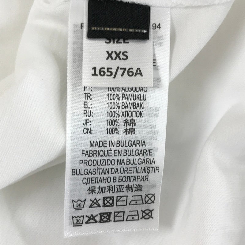 【15822】 新古品 DIESEL ディーゼル 長袖Tシャツ ロンT カットソー サイズXXS ホワイト カジュアル コラボ ロゴ プルオーバー メンズ