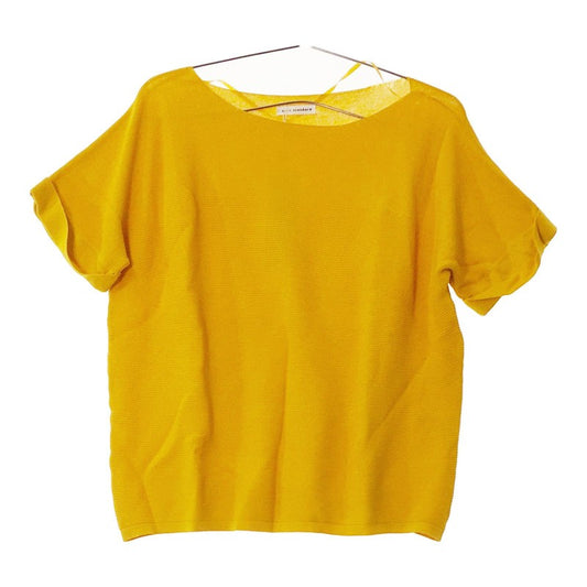 レディースM a.v.v standard 半袖 Tシャツ 黄色 イエロー 黄土色 タグ付き オシャレ 訳アリ アーヴェヴェ スタンダード 【15868】