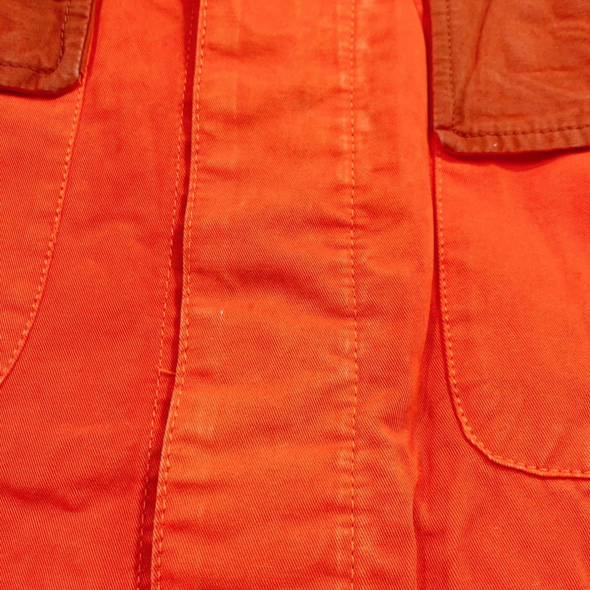 メンズL adidas ジャケット オレンジ シンプル ロゴ付き アウター ポケット付き お出かけ用 訳あり品 アディダス 【15965】