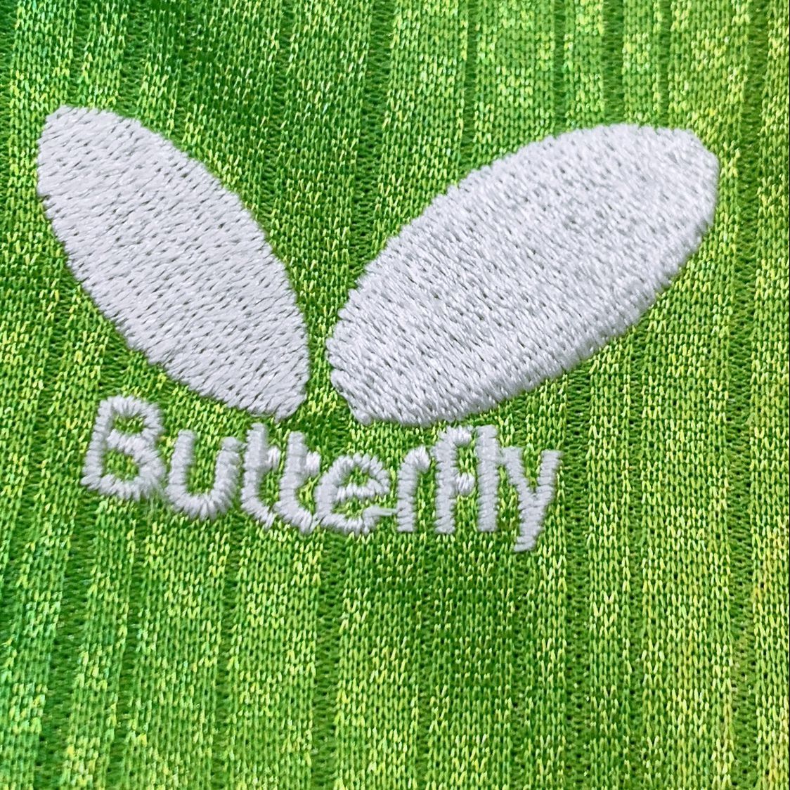 メンズ Butterfly 半袖ポロシャツ 緑 グリーン スポーティー カジュアル ラフ ポリエステル100 バタフライ 【15996】