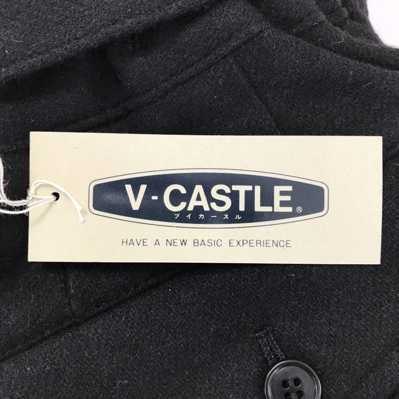 【16106】 新古品 V-CASTLE ヴィカースル ワイドパンツ サイズF ブラック カジュアル 無地 ウエストリボン ポケット付き レディース