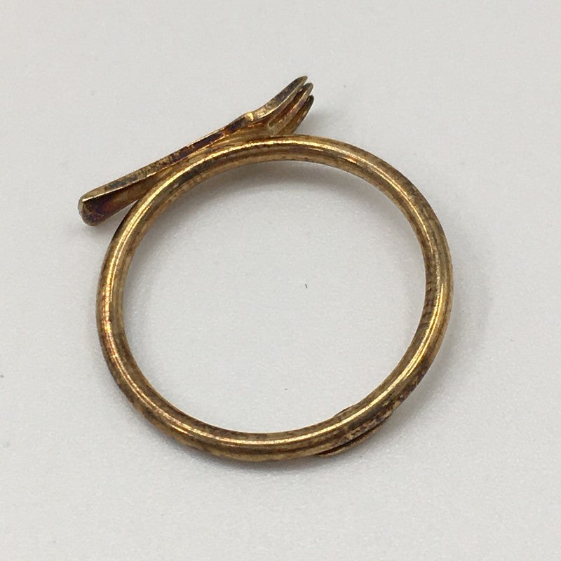 【16168】 DIESEL ディーゼル ゴールド ピザ フォーク チャーム 指輪 シンプル モチーフ かわいい ビジュー アクセント レディース