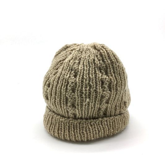 【16502】 knit cap ファッション ファッション小物 帽子 ニット ニット帽 秋冬用 男女兼用 暖かい シンプル 無地 ブラウン