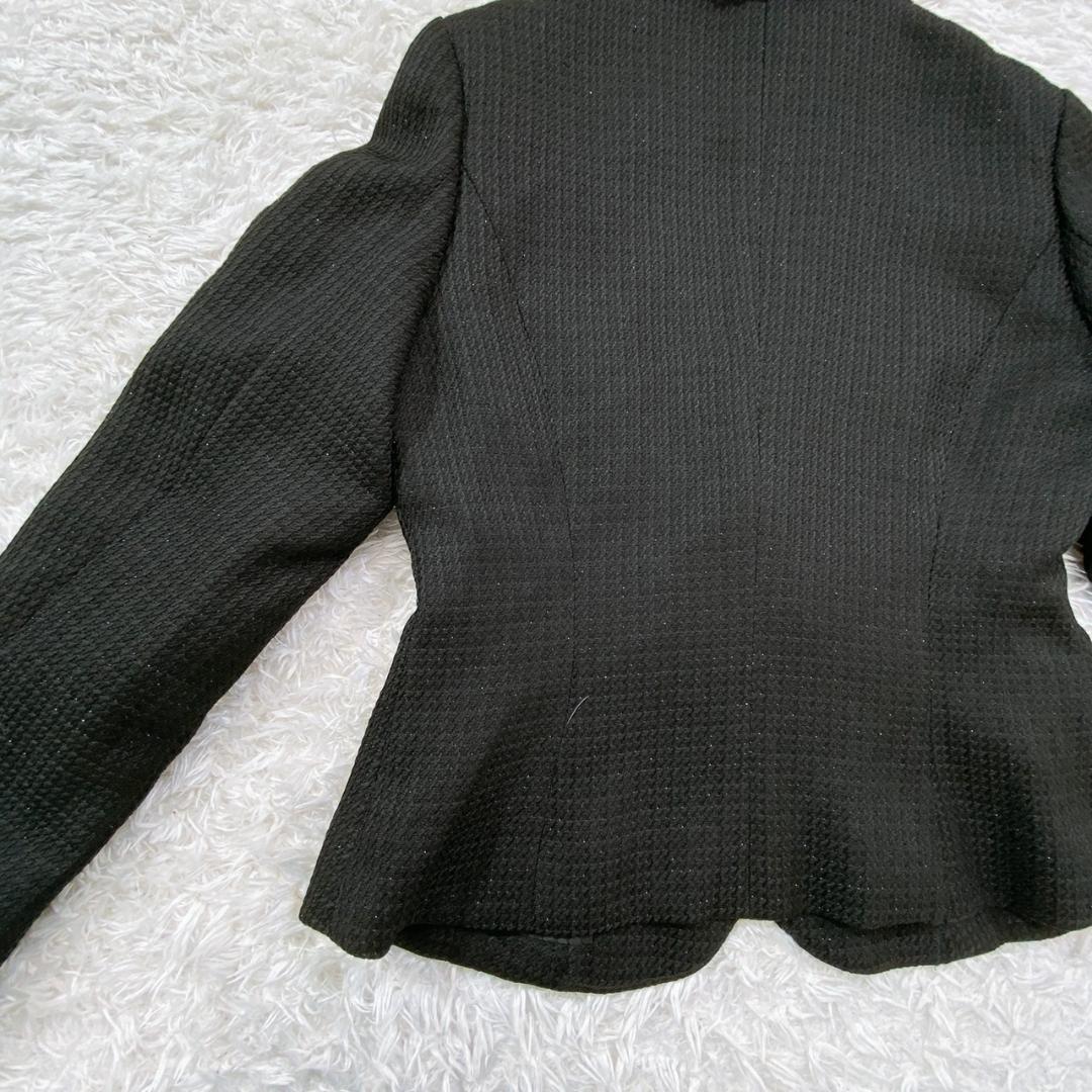 【16511】ジャケット 7号 黒 ブラック シングルボタン フォーマル リボン オケージョン シンプル きれいめ