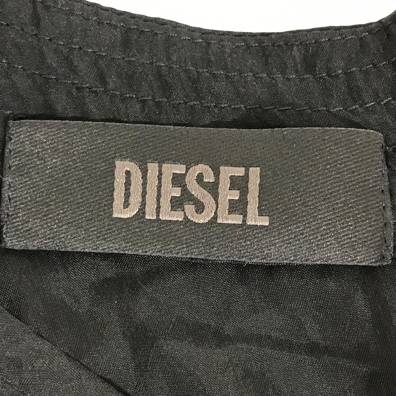 【16597】 新古品 DIESEL ディーゼル ひざ丈ワンピース サイズS パープル カジュアル 無地 シンプル おしゃれ 長袖 ファスナー レディース