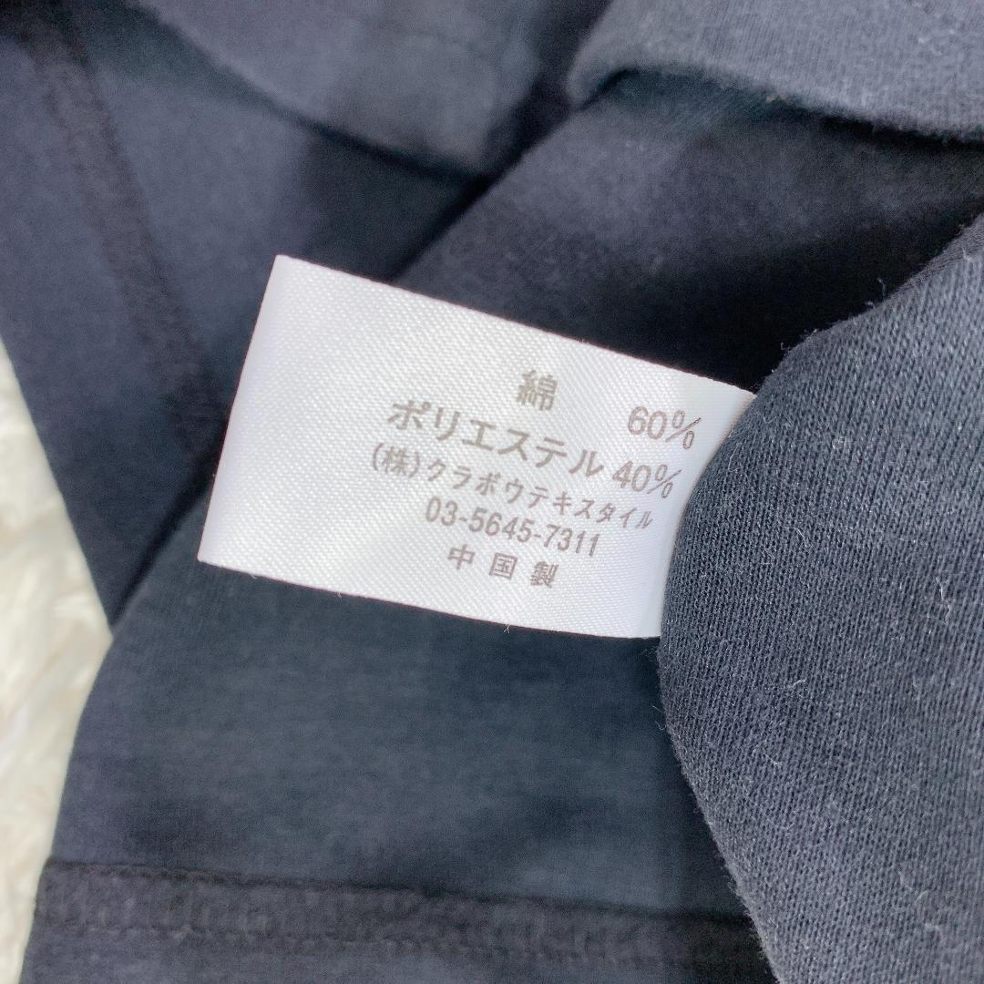 【16668】 good-i グッドアイ 長袖 モックネック Tシャツ ロンT ソリッドカラー ブラック 黒 M ワイド オーバーサイズ