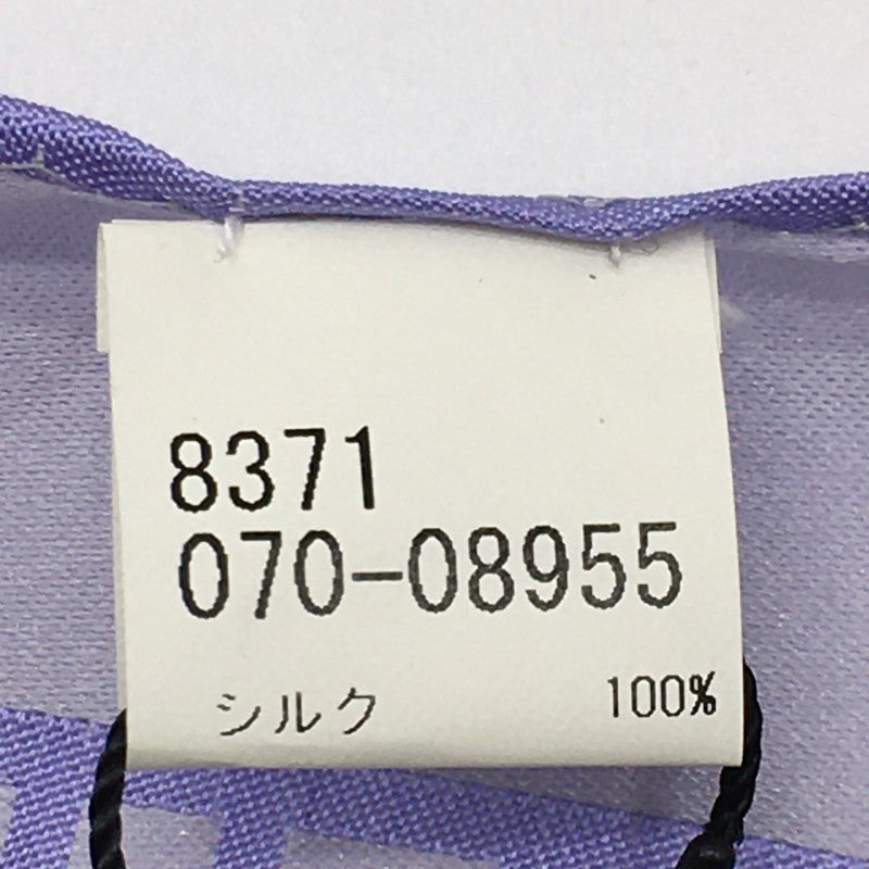 【16763】 新古品 TAKEO KIKUCHI タケオキクチ ハンカチ サイズ00 ライトパープル ストライプ リバーシブル フォーマル メンズ 定価4700円
