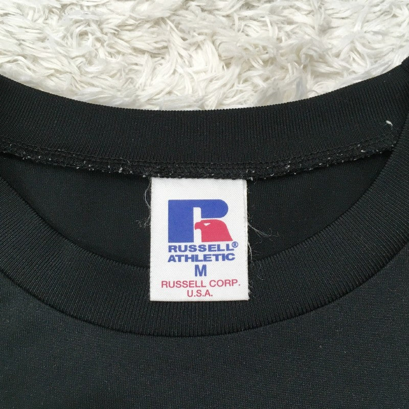 【16772】 RUSSELL ATHLETIC ラッセルアスレティック 半袖Tシャツ カットソー サイズM ブラック プリント スポーティー かっこいい メンズ