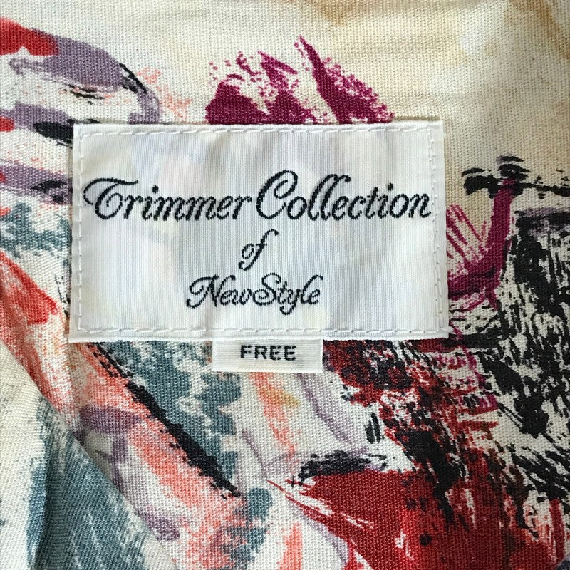 【16844】 Trimmer Collection トリマーコレクション 半袖シャツ サイズF レッド カラフル 総柄 奇抜 個性的 カジュアル メンズ