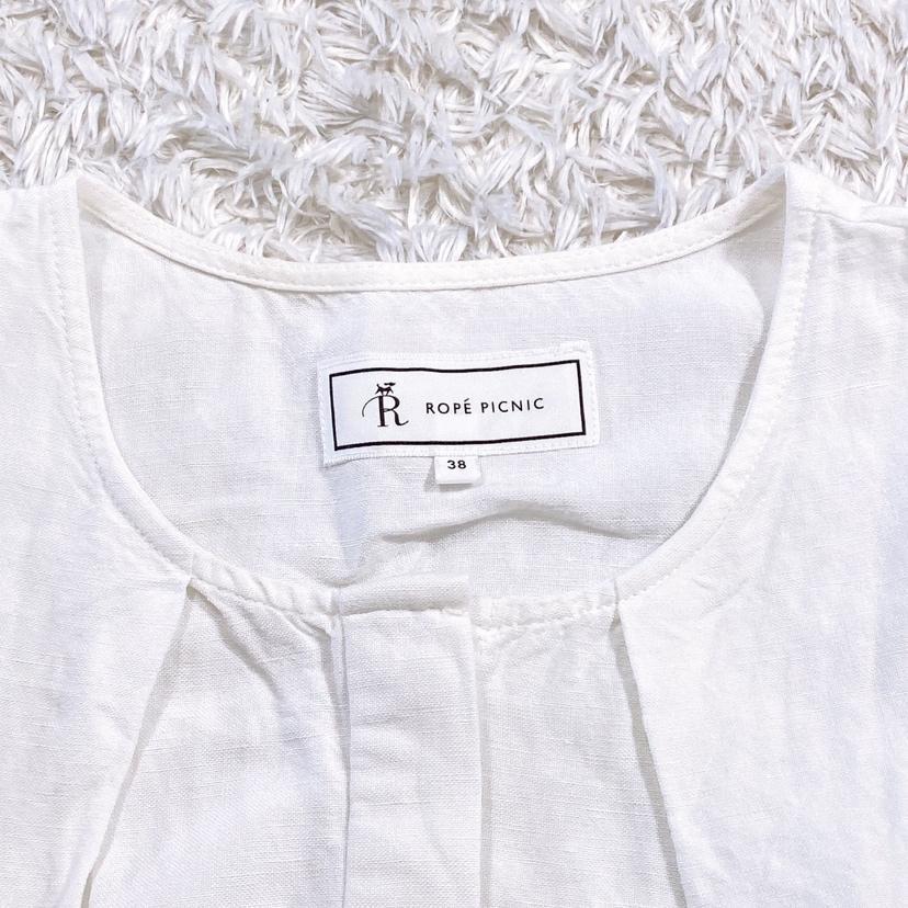 【16960】 ROPE PICNIC ロペピクニック Tシャツ 38 ホワイト ノースリーブシャツ ブラウス シンプル おしゃれ お出かけ カジュアル