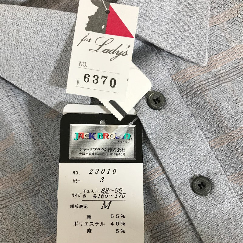 【16979】 新古品 JACK BROWN ジャックブラウン ポロシャツ カットソー サイズⅯ グレー カジュアル かっこいい メンズ 定価6370円