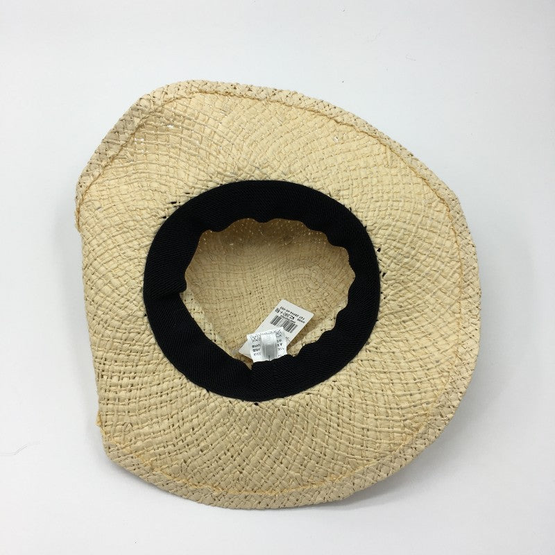 【17032】 新古品 DRESKIP ドレスキップ 帽子 サイズ00 ベージュ ペーパーハット 可愛い リボン 通気性 天然素材 レディース 定価2390円